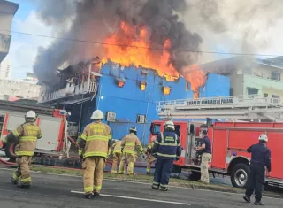 La estructura de madera fue aefectada en gran medida por las llamas.  /  Foto: BCBRP