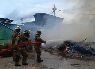 Las llamas fuereon controladas por los Bomberos.  / Foto: BCBRP