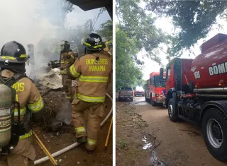 La humilde vivienda quedó reducida a cenizas.  /  Fotos: BCBRP