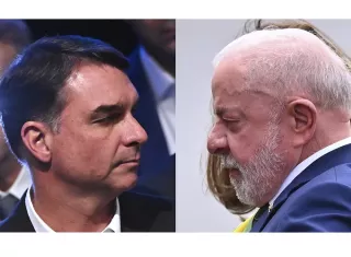 Tanto Luiz Inácio Lula da Silva como Flávio Bolsonaro,  están empatados en la tasa de rechazo. En este índice, algunos sondeos llegan a superar el 50%, lo que deja un margen casi nulo de crecimiento directo a costa del rival. Foto. EFE