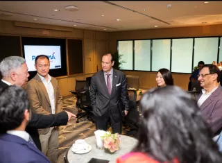 El canciller invitó a los empresarios a participar en el III Foro Económico de América Latina y El Caribe 2027, a realizarse en Panamá. Foto: Cortesía