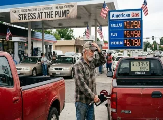 "Los demócratas están recordando todos los días a los votantes que el precio de la gasolina está por lo cielos y eso es por la guerra con Irán". Foto. IA
