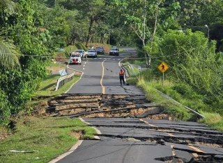 Varias carreteras quedaron severamente afectadas.