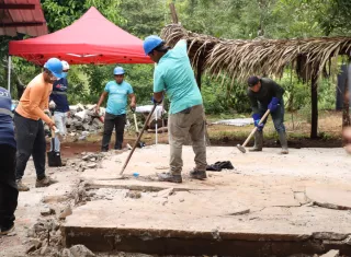 Desde el martes hay un equipo realizando limpieza y reparaciones 