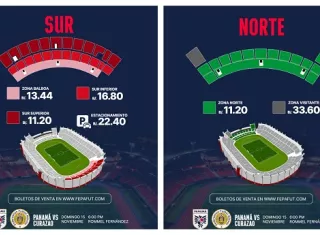 Precios de los boletos del partido Panamá vs Curazao en el Estadio Rommel Fernández. 
