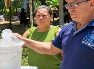 Los trabajos para recuperar el suministro de agua en Veraguas avanzan. Foto: Cortesía