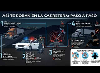 Estos ataques no solo vulneran la integridad física de los transportistas, sino que siembran el pánico en un gremio.  /  Infografía generada con IA