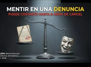 "Mentir en una denuncia de violencia doméstica tiene un precio legal. El Código Penal castiga la falsa inculpación con hasta 8 años de prisión. Pero el daño al inocente ya está hecho.  /  Imagen ilustrativa generada con IA