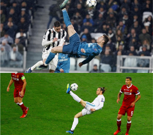 Las chilenas de Ronaldo y Bale, entre las mejores de la competeción. Foto: EFE
