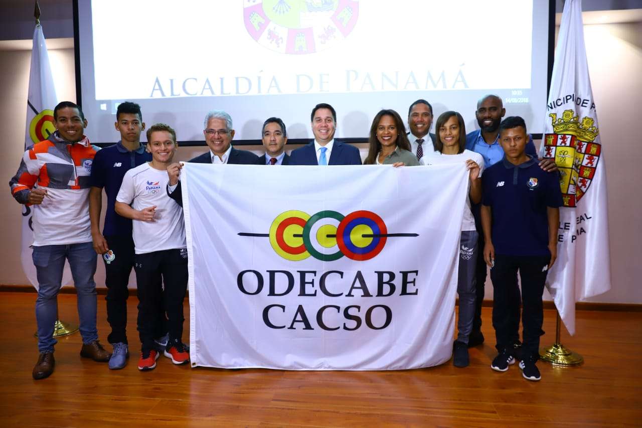 Panamá durante la presentación de la bandera de Odecabe Foto: Anayansi Gamez