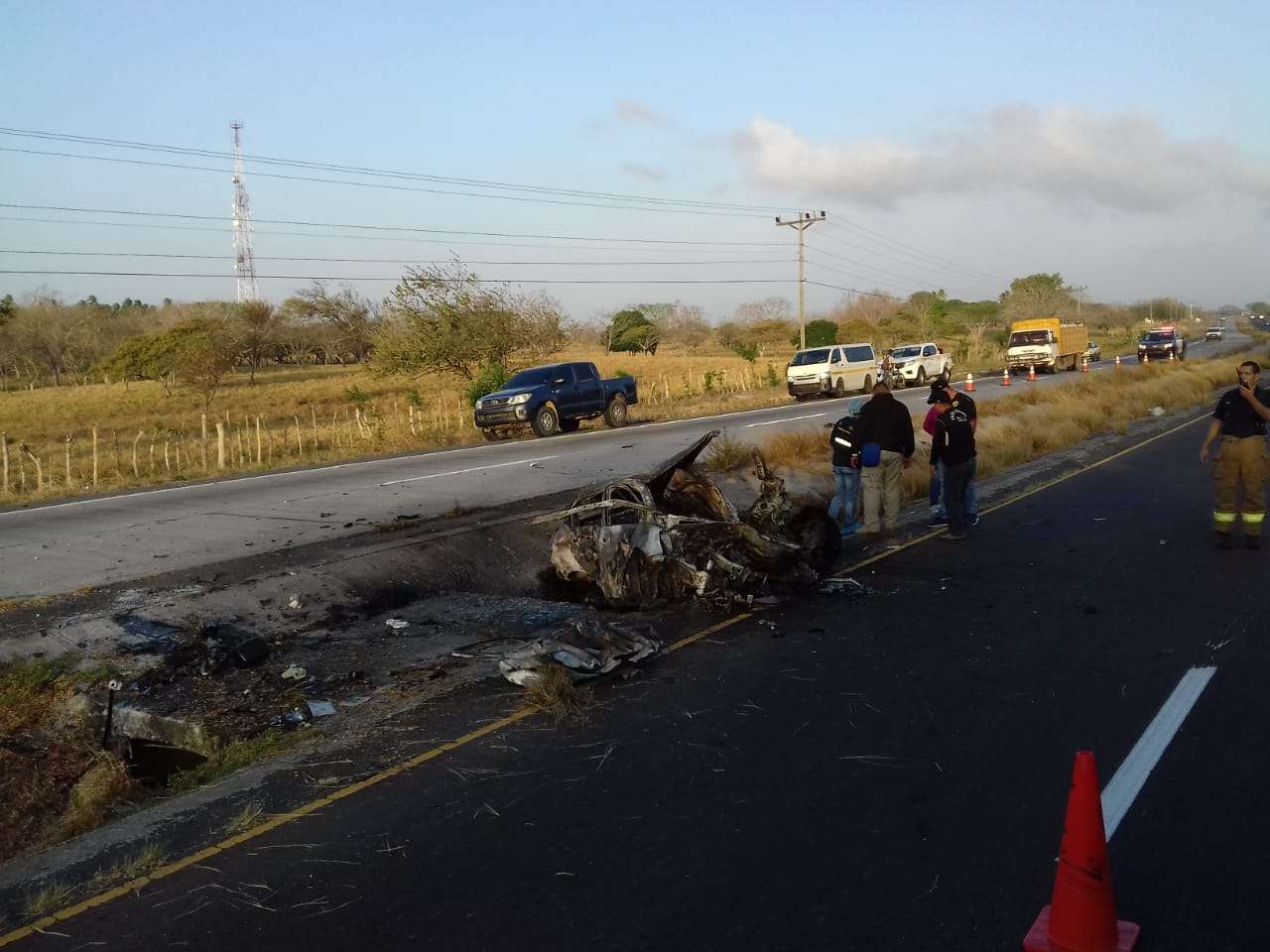 Vista general de la escena del accidente. Foto: @TraficoCPanama