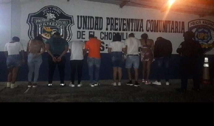 Los retenidos fueron trasladados sede de la Unidad Preventiva Comunitaria de El Chorrillo.