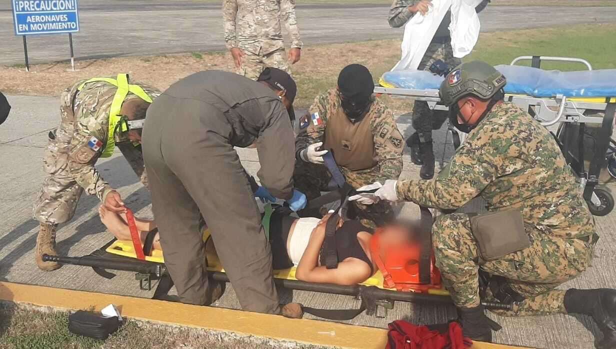 La venezolana herida en la pierna durante el intercambio de disparos.