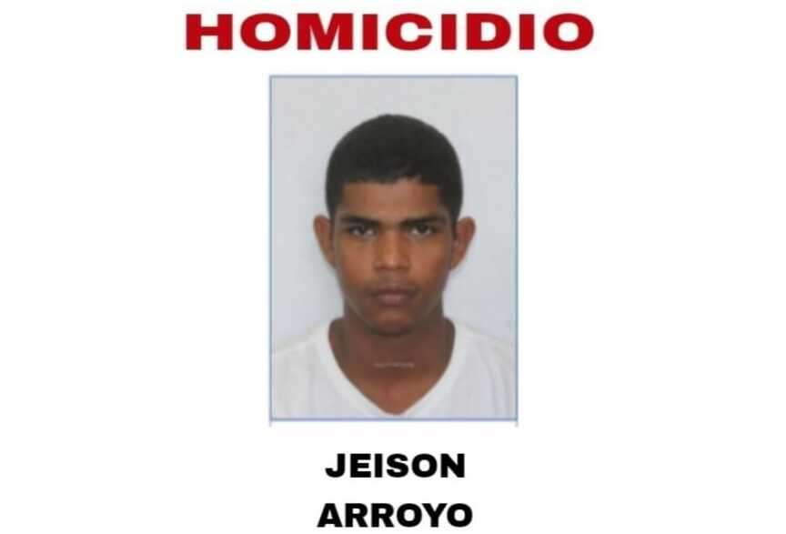 Jeison Arroyo, quien figuraba en la lista de &quot;Los Más Buscados&quot; por homicidio.