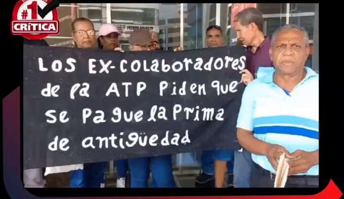 Protesta de los exfuncionarios de la ATP.