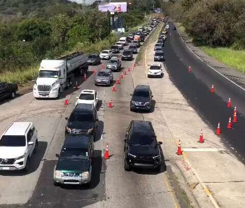 Vista del tráfico a la altura de Campana. (Foto: Tráfico Panamá)