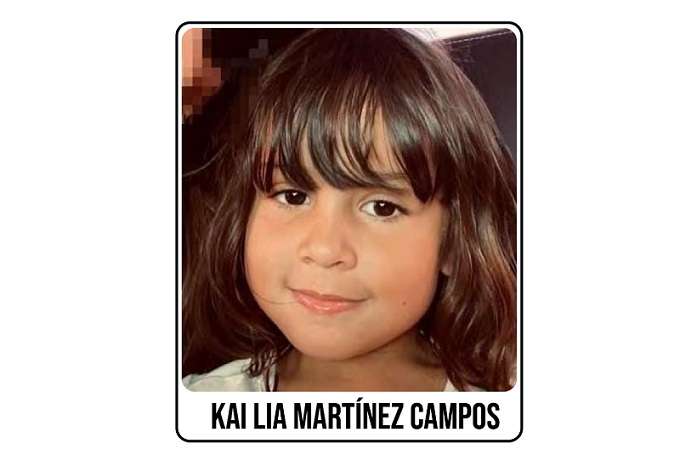 Kai Lia Martínez Campos, de 5 años, desaparecida.