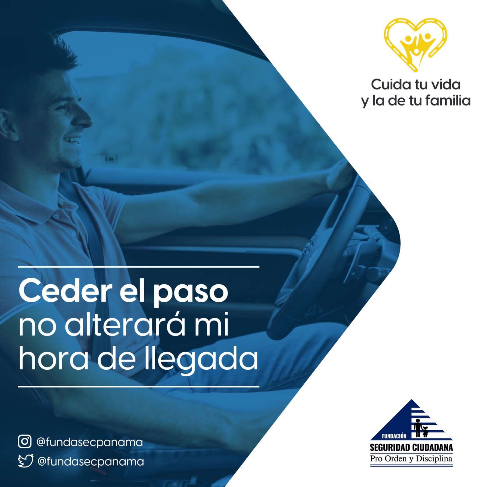 La campaña de seguridad vial cuyo lema es &quot;Cuida Tu Vida y la de Tu Familia” fue lanzada por la Fundación Seguridad Ciudadana Pro Orden y Disciplina (Fundasec)