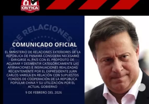 Cancillería desmiente a Varela. Gobierno no ha recibido ni un real de China