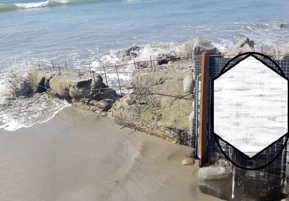 Denuncian y detienen construcción de muro que afecta playa en San Carlos