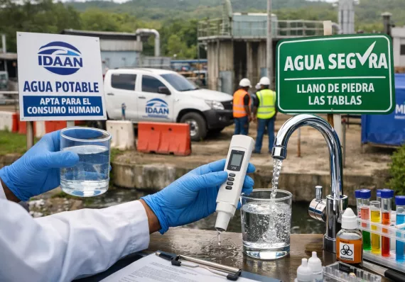 ¡Bebe sin miedo que el agua se puede tomar en Llano de Piedra y Las Tablas!