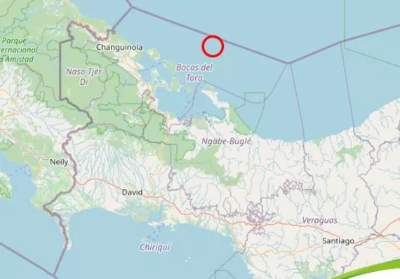 Reportan sismo de 5.9 en Bocas del Toro