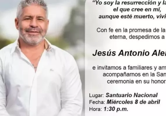 Honras fúnebres de Jesús Antonio Alemán serán el miércoles 8