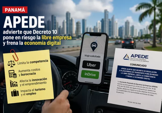 APEDE cuestiona regulación a Uber y apps de transporte en Panamá