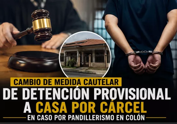 Juez cambia medida a casa por cárcel en caso de pandillerismo en Colon