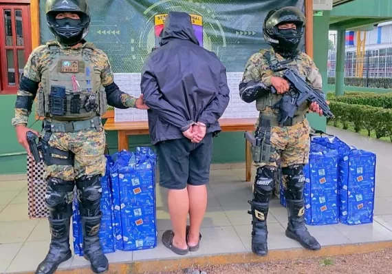 Pescan hombre con cargamento de cigarrillos de contrabando e Paso Canoas