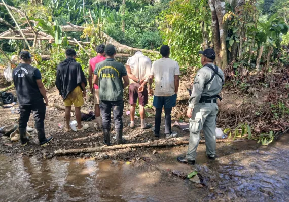 Golpe a la minería ilegal: capturan a cuatro en el Parque Nacional Chagres
