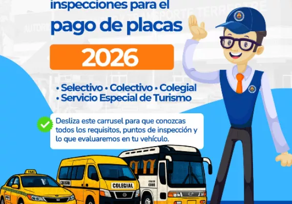 ATTT inicia inspecciones de transporte colegial desde este sábado