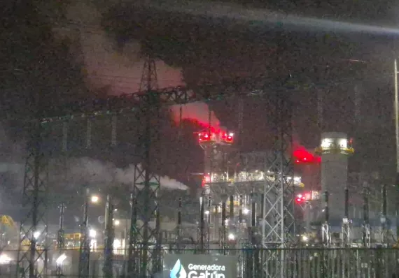 ¡No era un incendio! AES aclara qué pasó en su planta de Colón