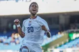 Giovany Herbert, contento por anotar su primer gol 