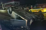 Colisión y vuelco como de película en plena carretera Panamá-Colón