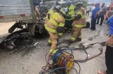 Lo sacan de los hierros retorcidos, pero no respiraba