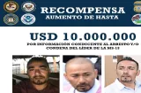 Gringos ofrecen $15 millones por la captura de dos cabecillas de las Maras 