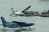 Aterrizaje forzoso de hidroavión en río de Nueva York deja dos heridos leves