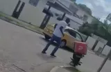 Taxista le da con bate a motorizado en Chanis