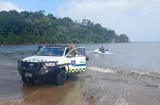 Rescatan a dos personas atrapadas por la marea en un peñón de Veracruz