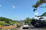 Caos en Vía Centenario por colisión múltiple
