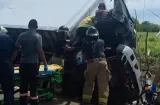 Tres heridos tras accidente de un camión de reparto en Chitré