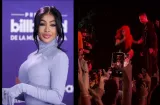 ¿Y si no la agarran? Yailin se lanza al público en pleno show 