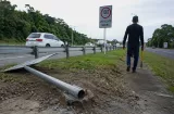 ¡Peligro en la autopista! Roban señales viales en La Chorrera