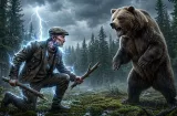 Veterano ruso sobrevive a un rayo mientras pelea con un oso en Siberia