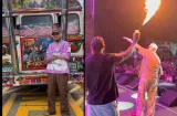 Farruko armó la gozadera en un diablo rojo y con un desfile de estrellas