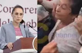 ¡“Yo no te doy la mano!”: Señora frentea y le exige ayuda a Sheinbaum