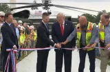 Donald Trump inaugura el nuevo helipuerto de la Casa Blanca
