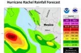 Huracán Rachel sube a categoría 2 en el Pacífico mexicano