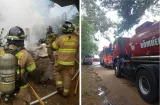 Casa de zinc y madera estalla en llamas en David; no quedó nada